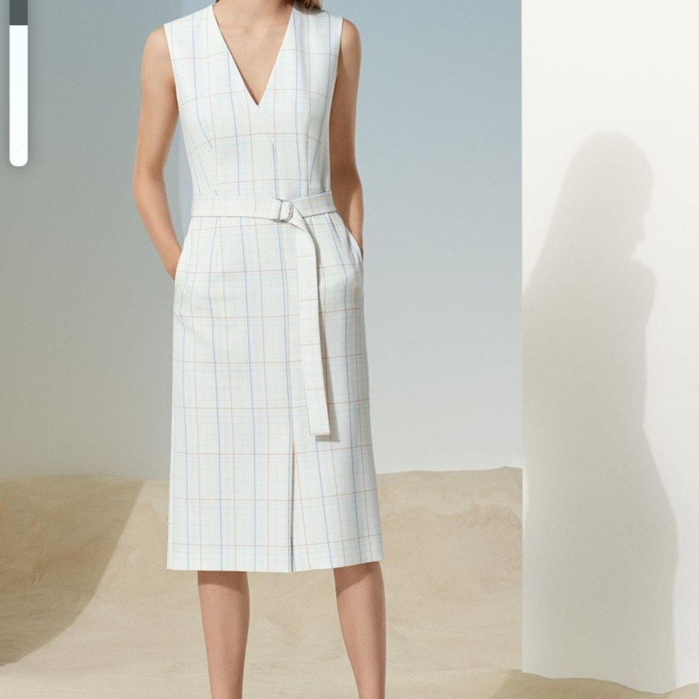 Hugo BOSS Dalyris Sleeveless Plaid Dress  /Size 4 / new with tags very classic